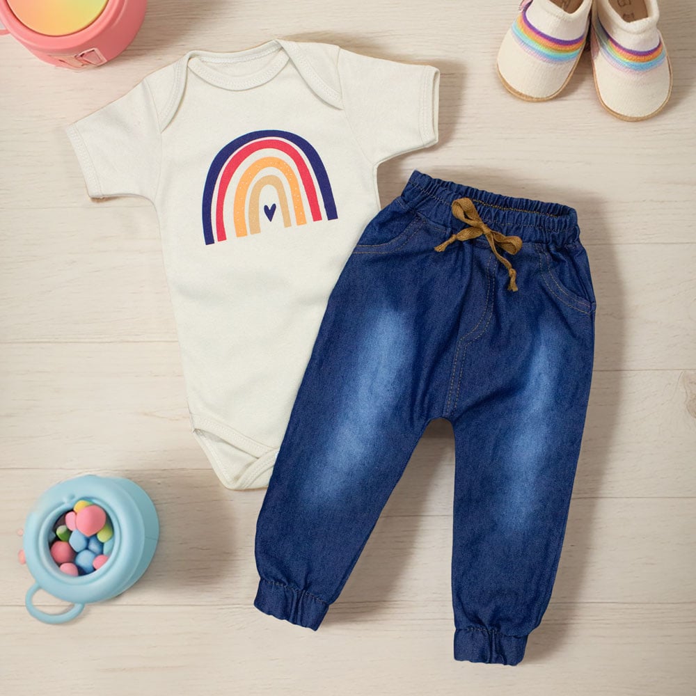 Conjunto Body Curto Com Calça Jogger Arco...