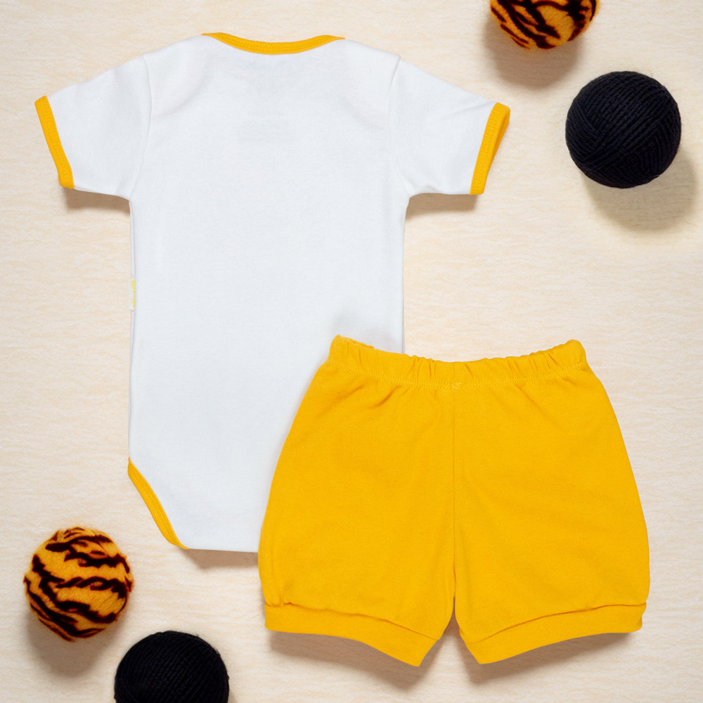 Conjunto Curto Baby Tigre Amarelo Confort...