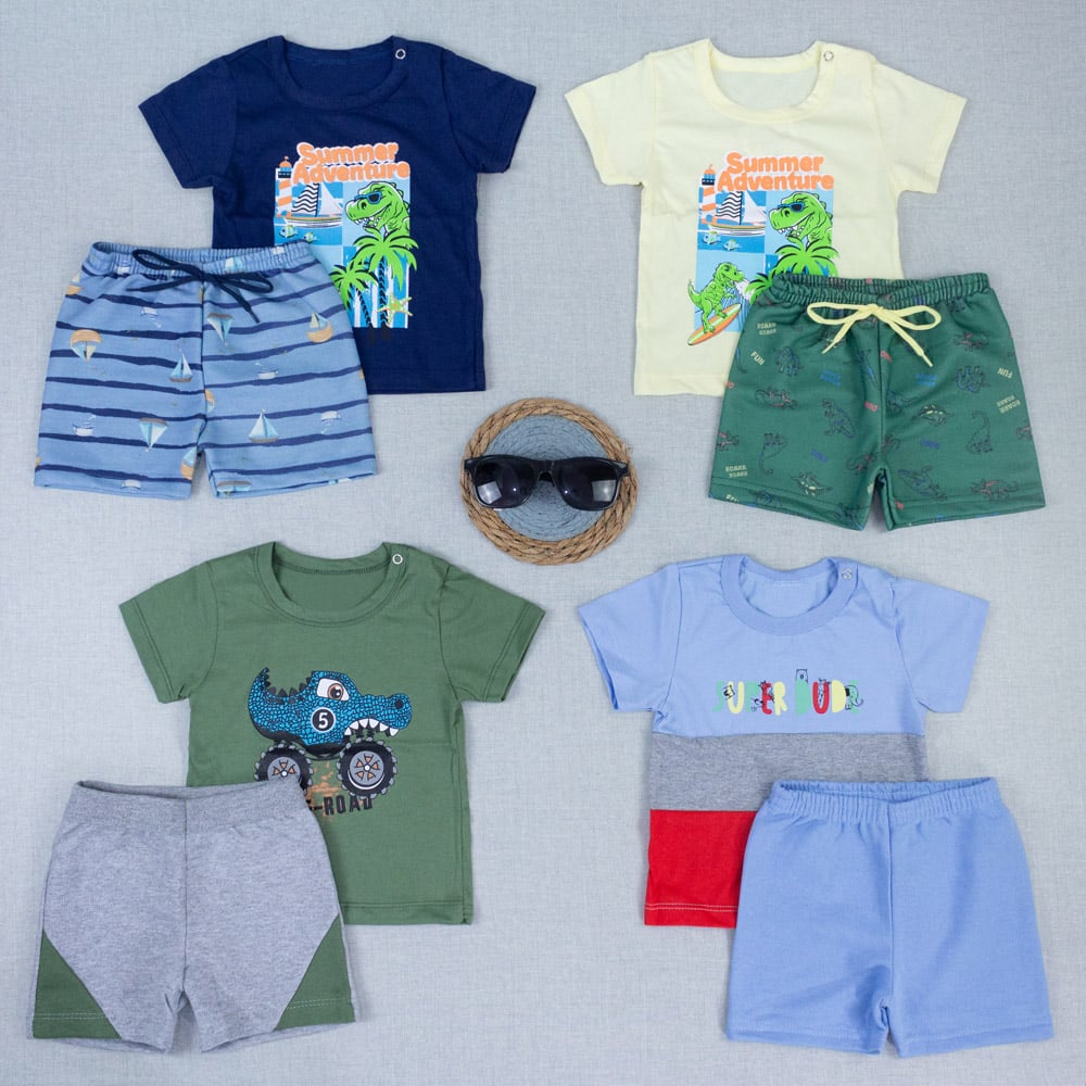 Conjunto Bebê Menino Verão Feliz Camiseta...