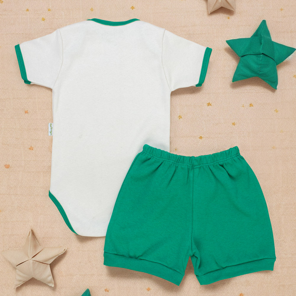 Conjunto Bebê  Verão Dino Verde Para Menino